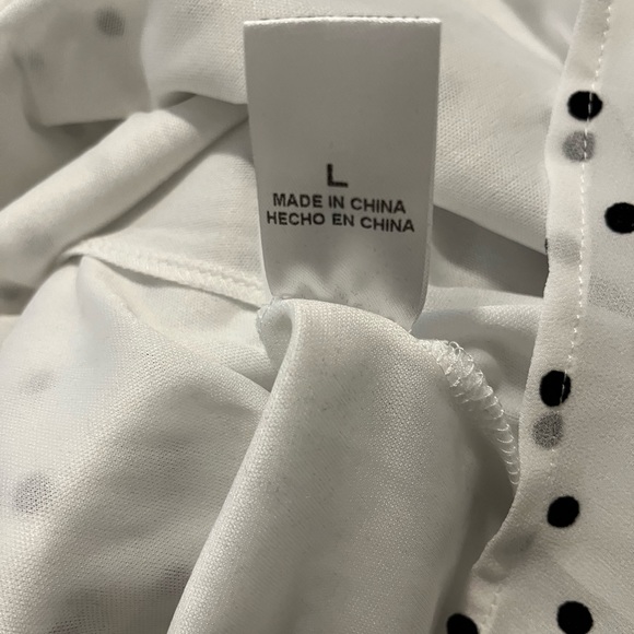 Perfectly Priscilla One Shoulder Ruffle and Polka Dot Dress size L - Picture 8 of 9